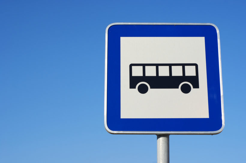 Buszmegálló tábla