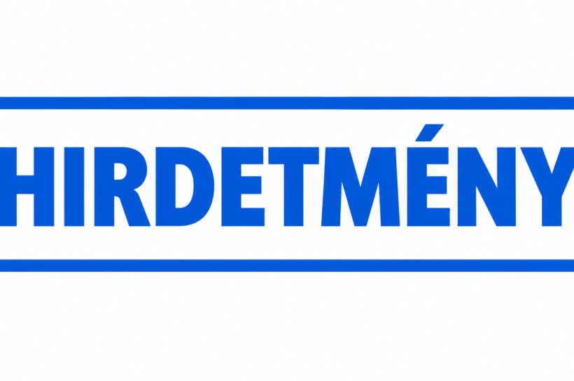 Hirdetmény felirat